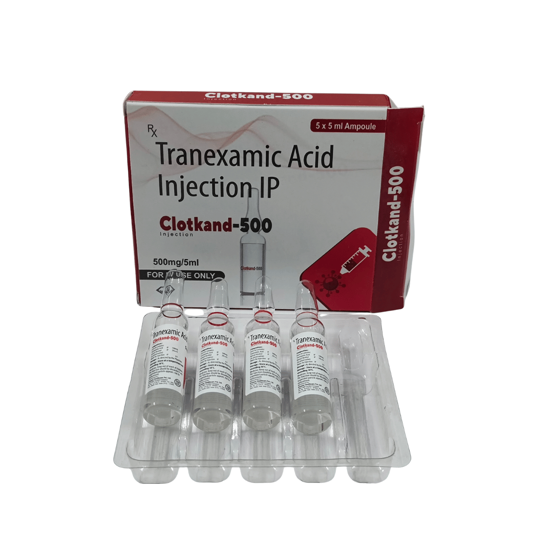 CLOTKAND-500 Injection containing tranexamic acid