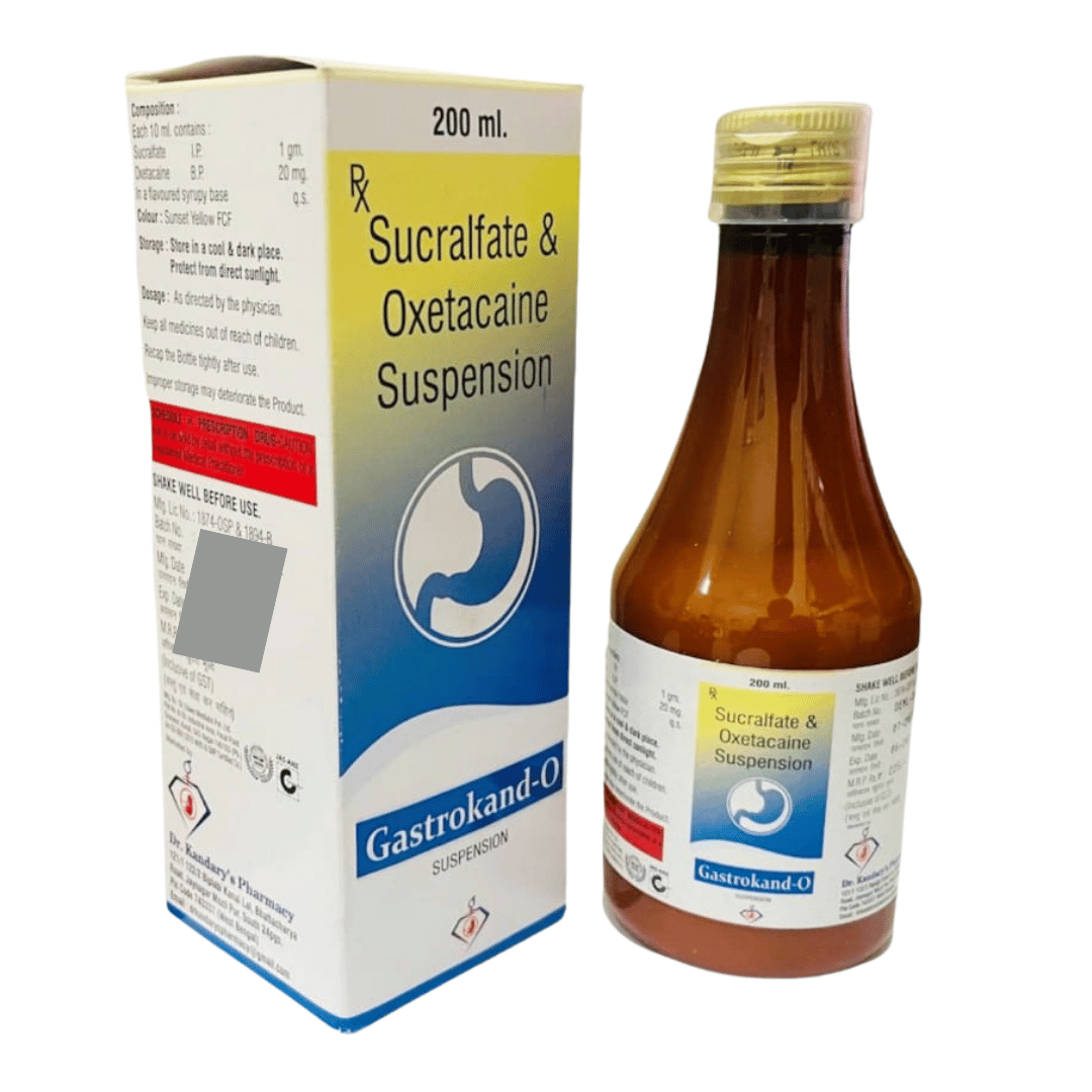 GASTROKAND-O Syrup containing sucralfate and oxetacaine