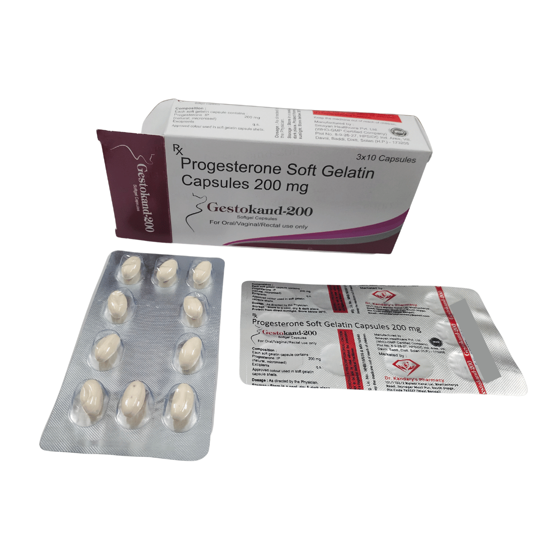 Gestokand 200 micronised progesterone softgel capsules