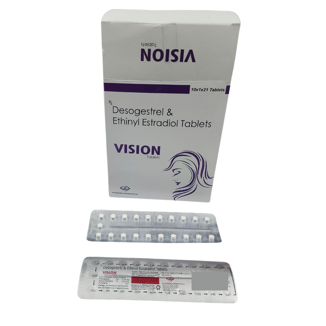VISION Tablets containing Desogestrel 0.15 mg and Ethinyl Estradiol 0.03 mg